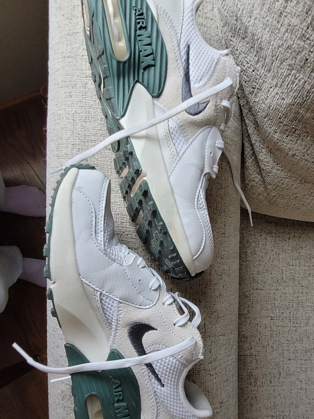 Nike Air Max White & Teal Athletic Sneakers